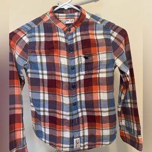 Youth boy Abercrombie fall plaid button up